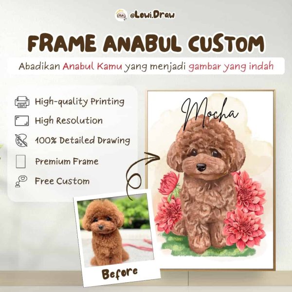 Custom Frame Pet Illustration